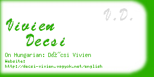 vivien decsi business card